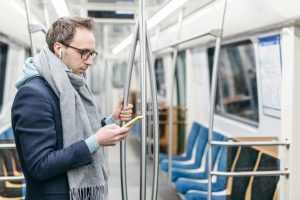 Podcast in U-Bahn